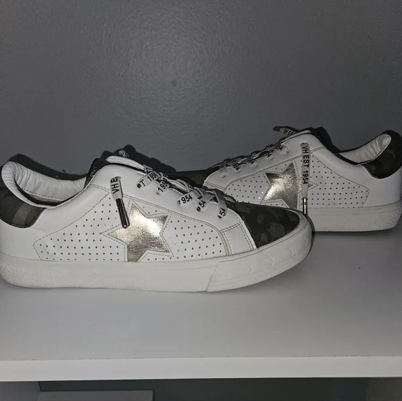 Vintage Havana White & Camo Gold Star Sneakers - Size 8 - Picture 6 of 11